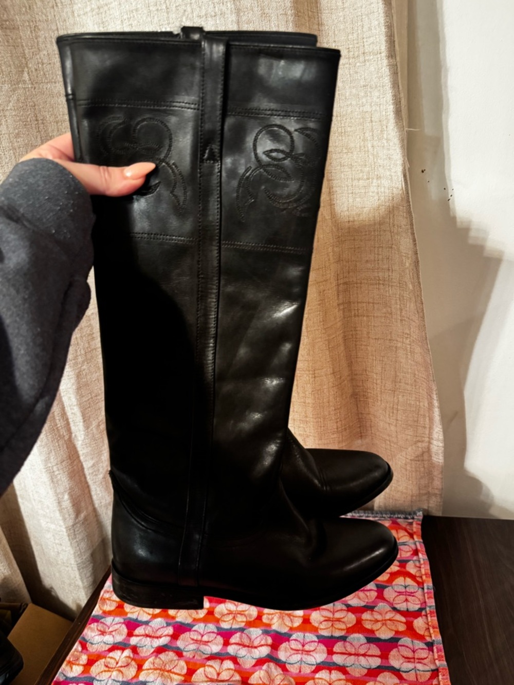 Golden goose black leather tall riding boots 36 / 6 - Picture 9 of 12